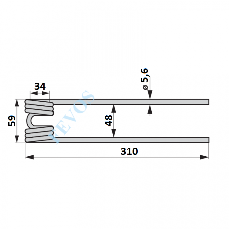 TON SP4-066 hrabicová pružina
